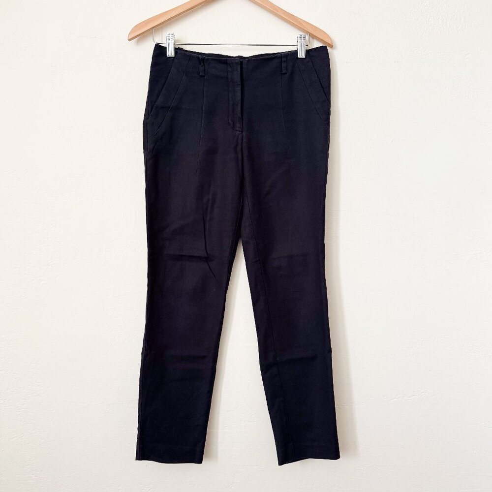 Zara Basics Cropped Skinny Low-Rise Dress Pants Black Size 02